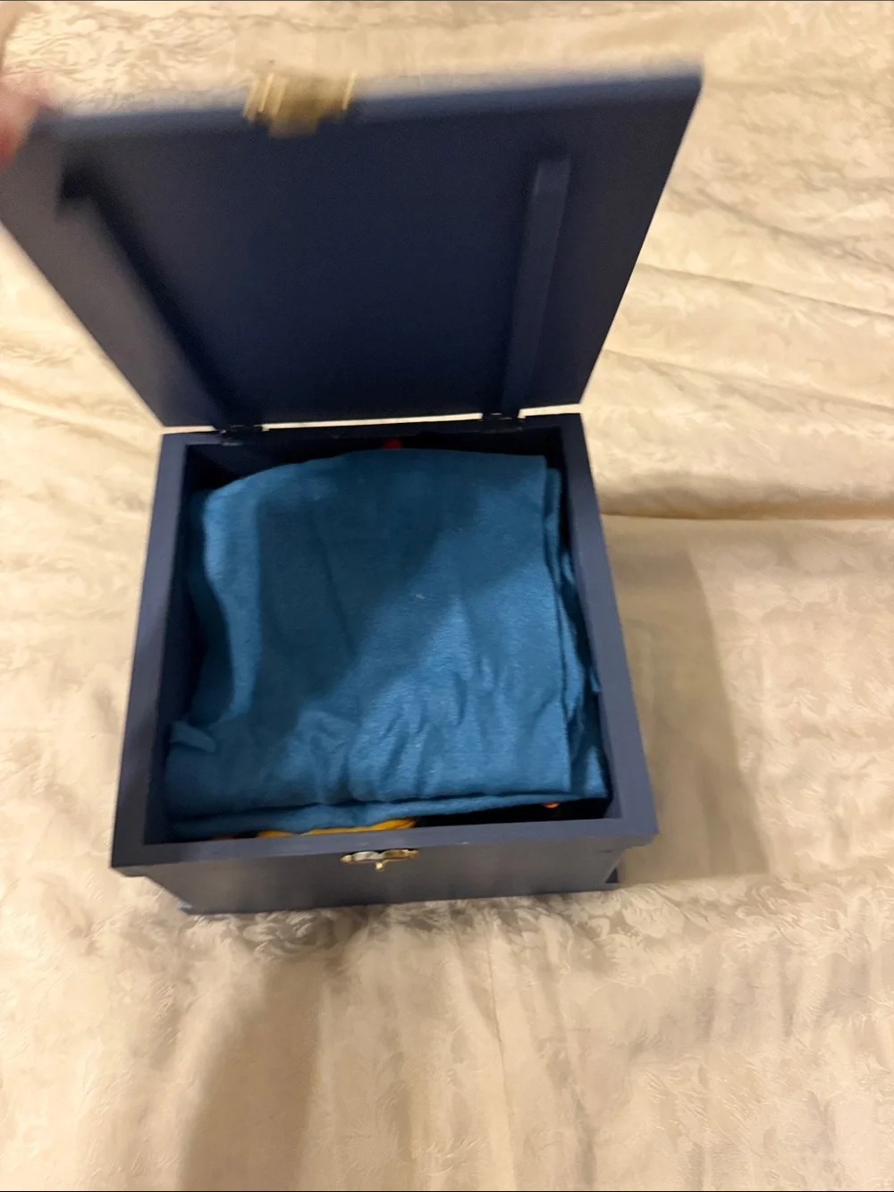 Snowman Kit Decorative Box - Blue and White